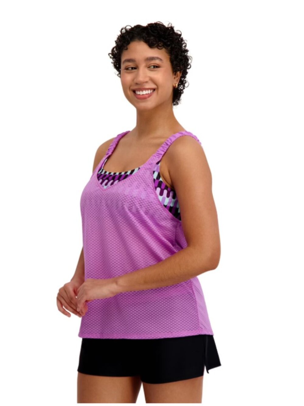 ZeroXposur Women’s 2 Piece Layered Tankini Set